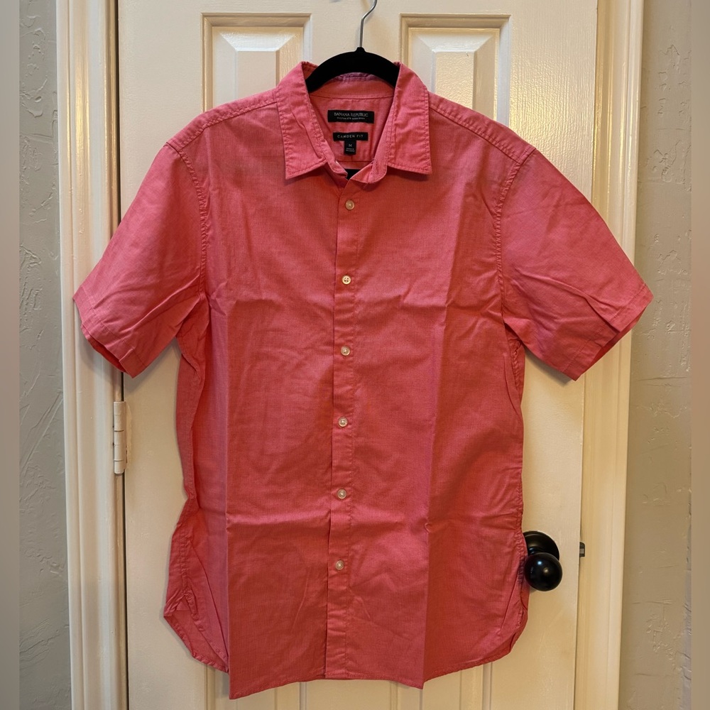 Men’s M Banana Republic Custom 078 Wash Shirt, Red